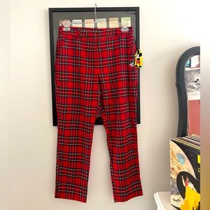 Red plaid chino Forever21 size large with Mickey on the front pocket NWT